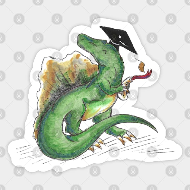 Spino Grad Sticker by KristenOKeefeArt